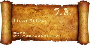 Tisza Milica névjegykártya
